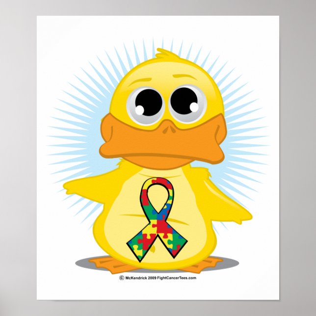 Autism Ribbon Duck Poster (Vorne)