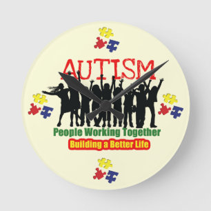 Autism Round (Medium) Clock Runde Wanduhr