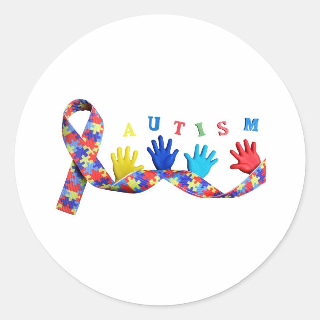 Autism Runder Aufkleber (Vorderseite)