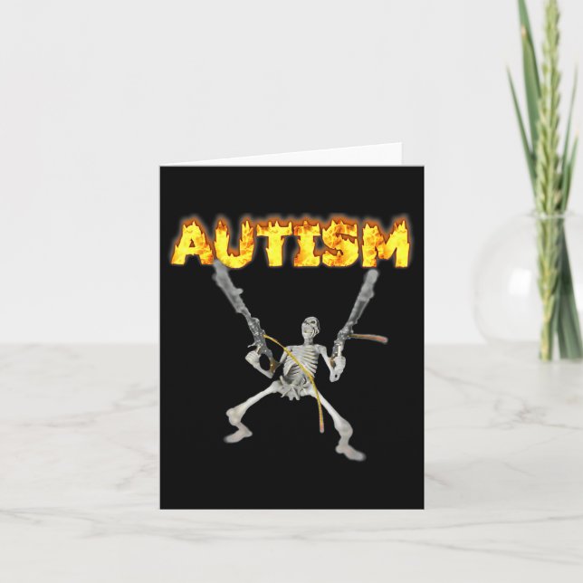 Autism Skeleton Meme Karte (Vorderseite)