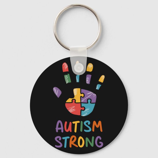 Autism Strong Schlüsselanhänger (Vorderseite)