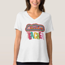 Autism Teacher V-Neck Shirt