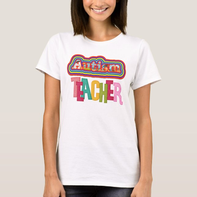 Autism Teacher V-Neck Shirt (Vorderseite)
