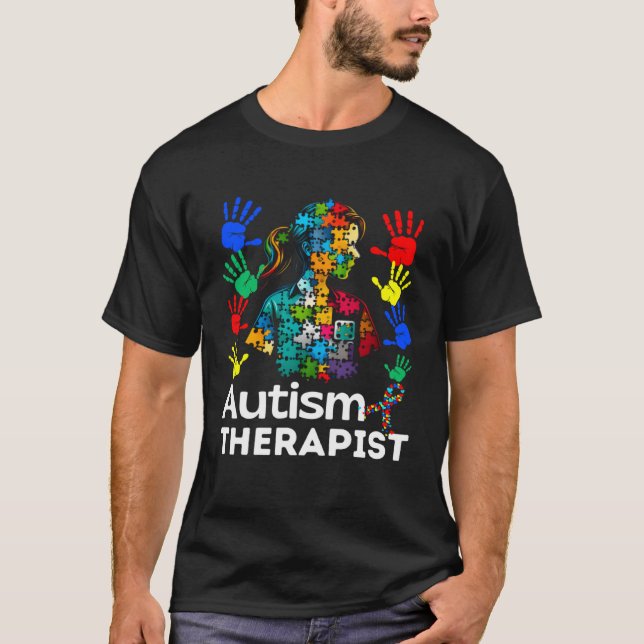 Autism Therapist Navigating Autism Autism Counseli T-Shirt (Vorderseite)