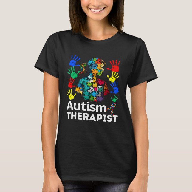 Autism Therapist Navigating Autism Autism Counseli T-Shirt (Vorderseite)