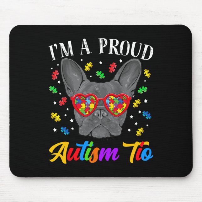 Autism Tio French Bulldog Dog Puzzle Gles Mousepad (Vorne)