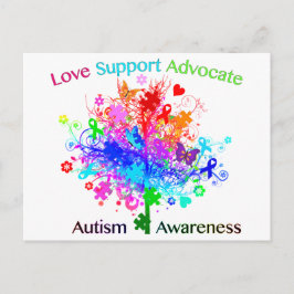 Autism Tree in Spectrum Postkarte
