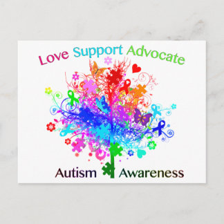 Autism Tree in Spectrum Postkarte