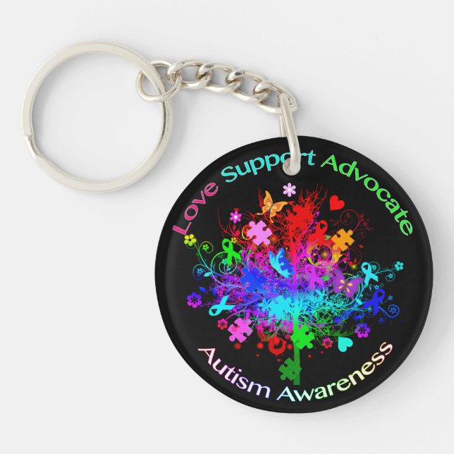 Autism Tree in Spectrum Schlüsselanhänger (Vorderseite)