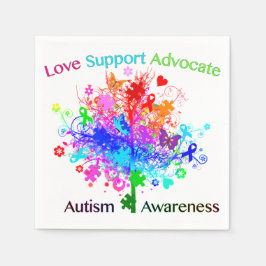 Autism Tree in Spectrum Serviette