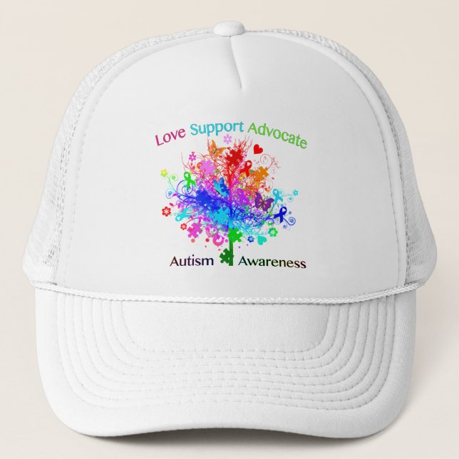 Autism Tree in Spectrum Truckerkappe (Vorderseite)