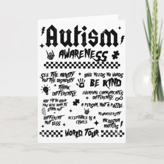 Autism Welt Tour Autism Awareness (auf der Rücksei Karte