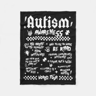 Autism World Tour Autism-Bewusstsein (auf der Rück Fleecedecke
