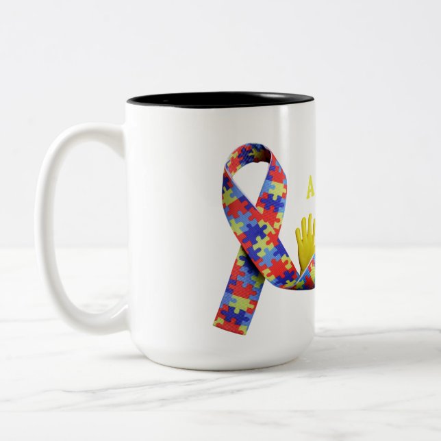 Autism Zweifarbige Tasse (Links)