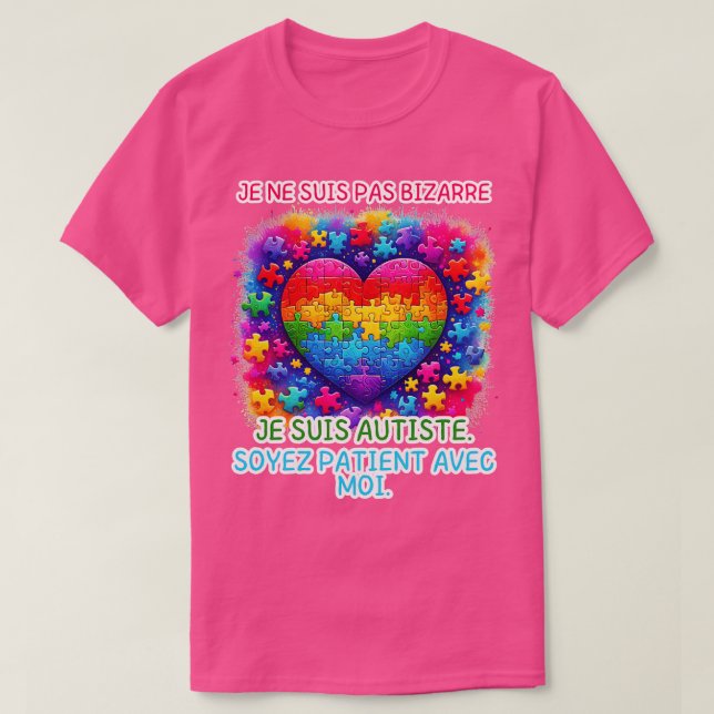 Autisme Enfant Je ne suis pas bizarre Autiste Humo T-Shirt (Design vorne)