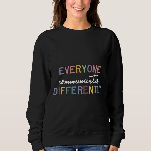 Autismo Autism Awareness Montag Angepasst Scoop Sweatshirt (Vorderseite)
