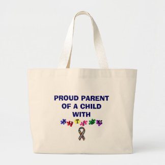 autismprimarywb, 7715_1_b, PROUD PARENT VON A... Jumbo Stoffbeutel
