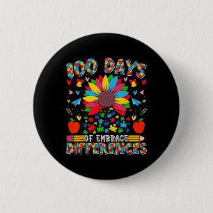 Autismus 100 Tage Schule Iep Embrace Unterschiede Button