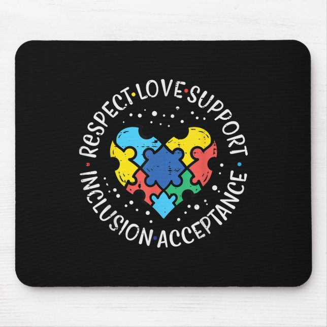 Autismus Achtung der Liebe Integration Akzeptanz B Mousepad (Vorne)
