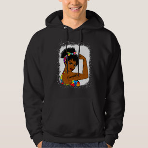 Autismus Afro Mama Unzerbrechliche Welt-Autismus-B Hoodie
