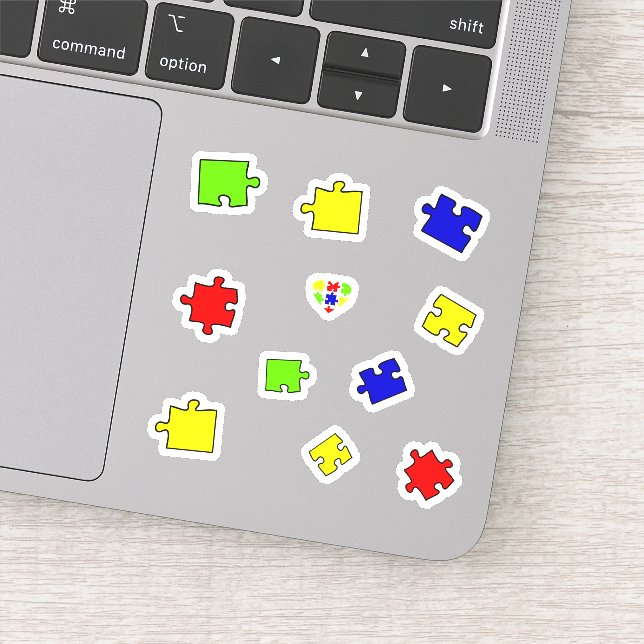 Autismus Akzeptanz Puzzle Autismus Bewusstsein Tag Aufkleber (Detail)