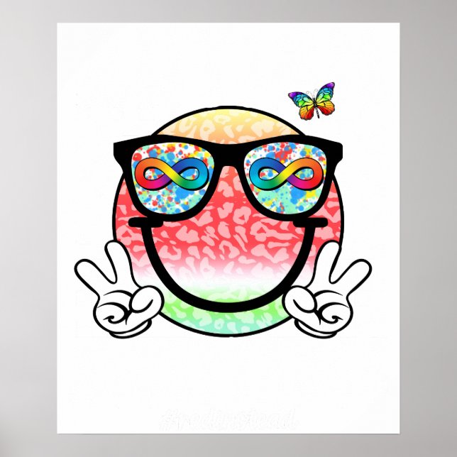 Autismus-Akzeptanz-Smiley (2 Poster (Vorne)