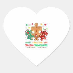 Autismus akzeptieren Liebe Autismus Puzzle Christ Herz-Aufkleber