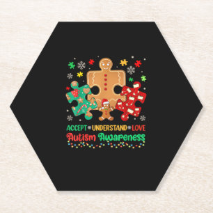 Autismus akzeptieren Liebe Autismus Puzzle Christ Untersetzer