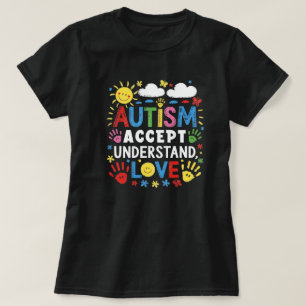 Autismus Akzeptieren Verstehen Liebe Farbige Handa T-Shirt