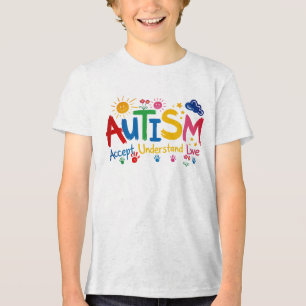 Autismus Akzeptieren Verstehen Lieben Tri-Blend Shirt
