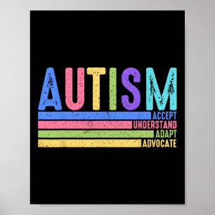Autismus Akzeptiert Adapt Advocate Special Ed Poster