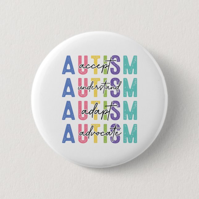 Autismus akzeptiert Liebe verstehen Button (Vorderseite)
