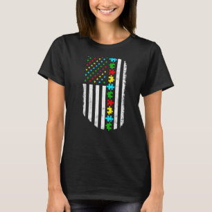 Autismus American Flag Autismus Mama Autismus Bewu T-Shirt