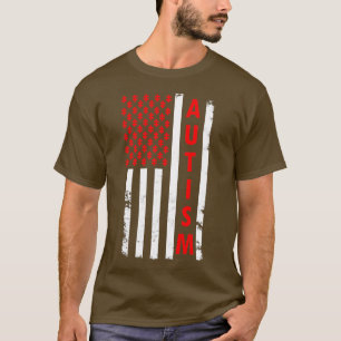 Autismus American Flag Shirt Autismus Sensibilisie