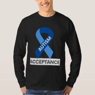 Autismus Annahme Blue Ribbon T-Shirt