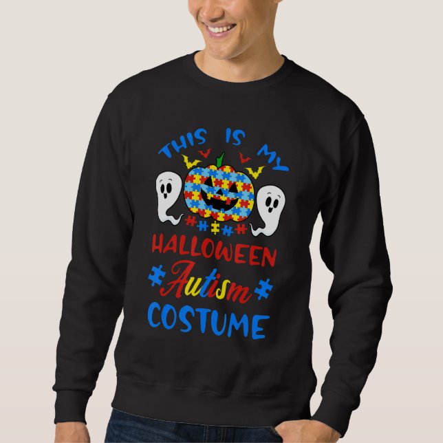 Autismus-Asd-Aufklärungs-Halloween-Kostüm-Puzzle-T Sweatshirt (Vorderseite)