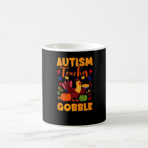 Autismus ASD Bewusstsein Thanksgiving Puzzle Lehre Kaffeetasse