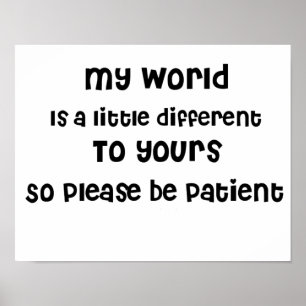 Autismus, Aspergie, besondere Bedürfnisse Sensibil Poster