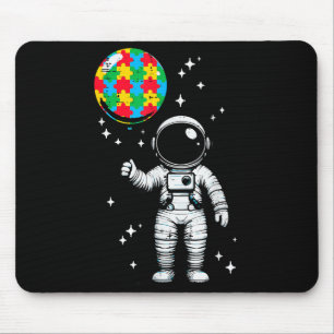 Autismus-Astronaut-Puzzle-Ballon süß asd bewusstse Mousepad