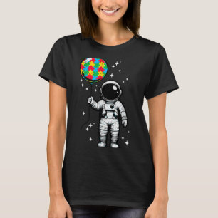 Autismus-Astronaut-Puzzle-Ballon süß asd bewusstse T-Shirt