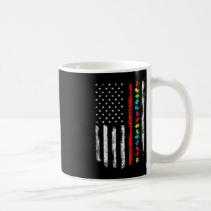 Autismus Aufklärung 4. Juli Thin Red Line Feuerweh Kaffeetasse