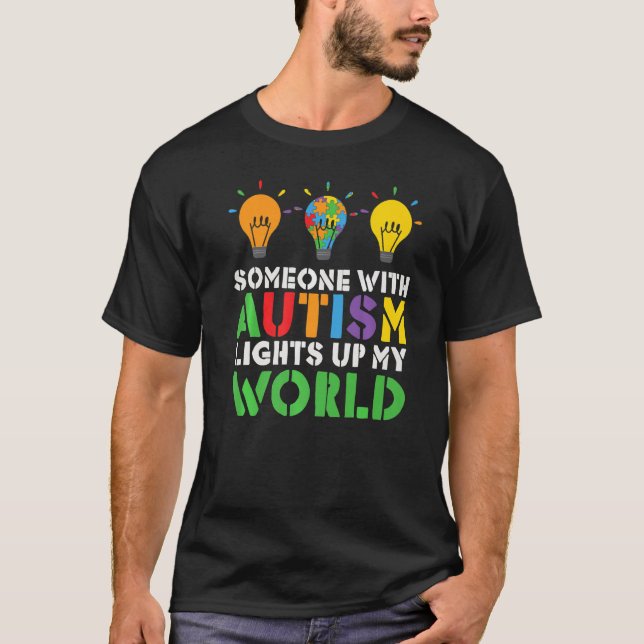 Autismus Aufklärung Monat Autistische Familie Luck T-Shirt (Vorderseite)