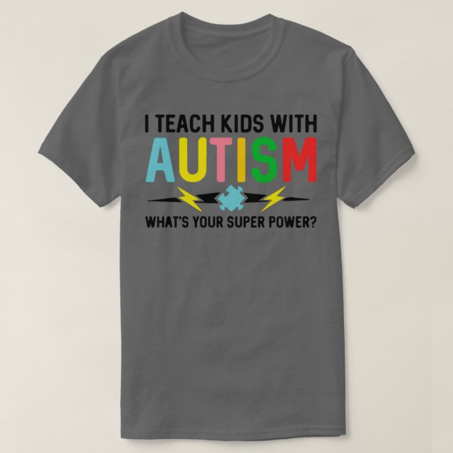 Autismus Aufklärung Monat Mama Austistic Son Teach T-Shirt (Design vorne)