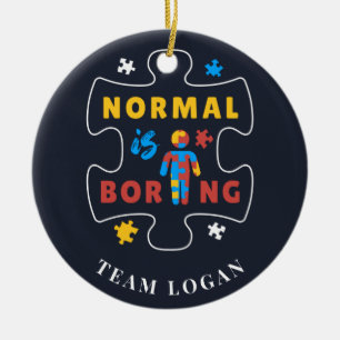 Autismus Aufklärung Weihnachten ist langweilig Keramik Ornament