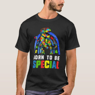 Autismus Aufklärungsmonat Dinosaur Geborenes Speci T-Shirt