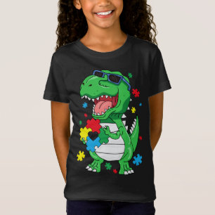 Autismus Aufmerksamkeit T Rex Dinosaurier Puzzle P T-Shirt