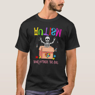 Autismus Außerhalb Der Box Skelett Autismus-Bewuss T-Shirt