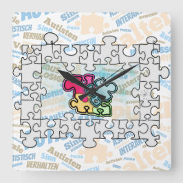 Autismus Autism Quadratische Wanduhr