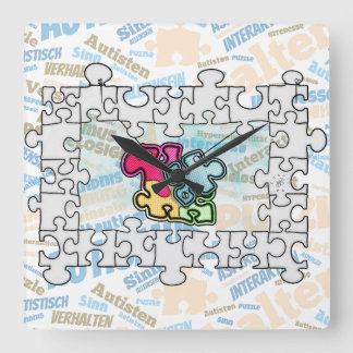 Autismus Autism Quadratische Wanduhr