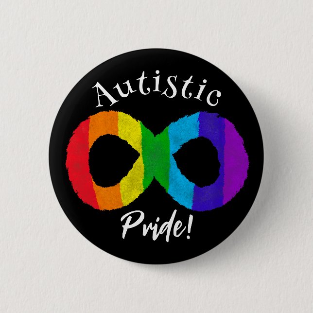Autismus Autismus Autismus Autismus Rainbow Butto Button (Vorderseite)